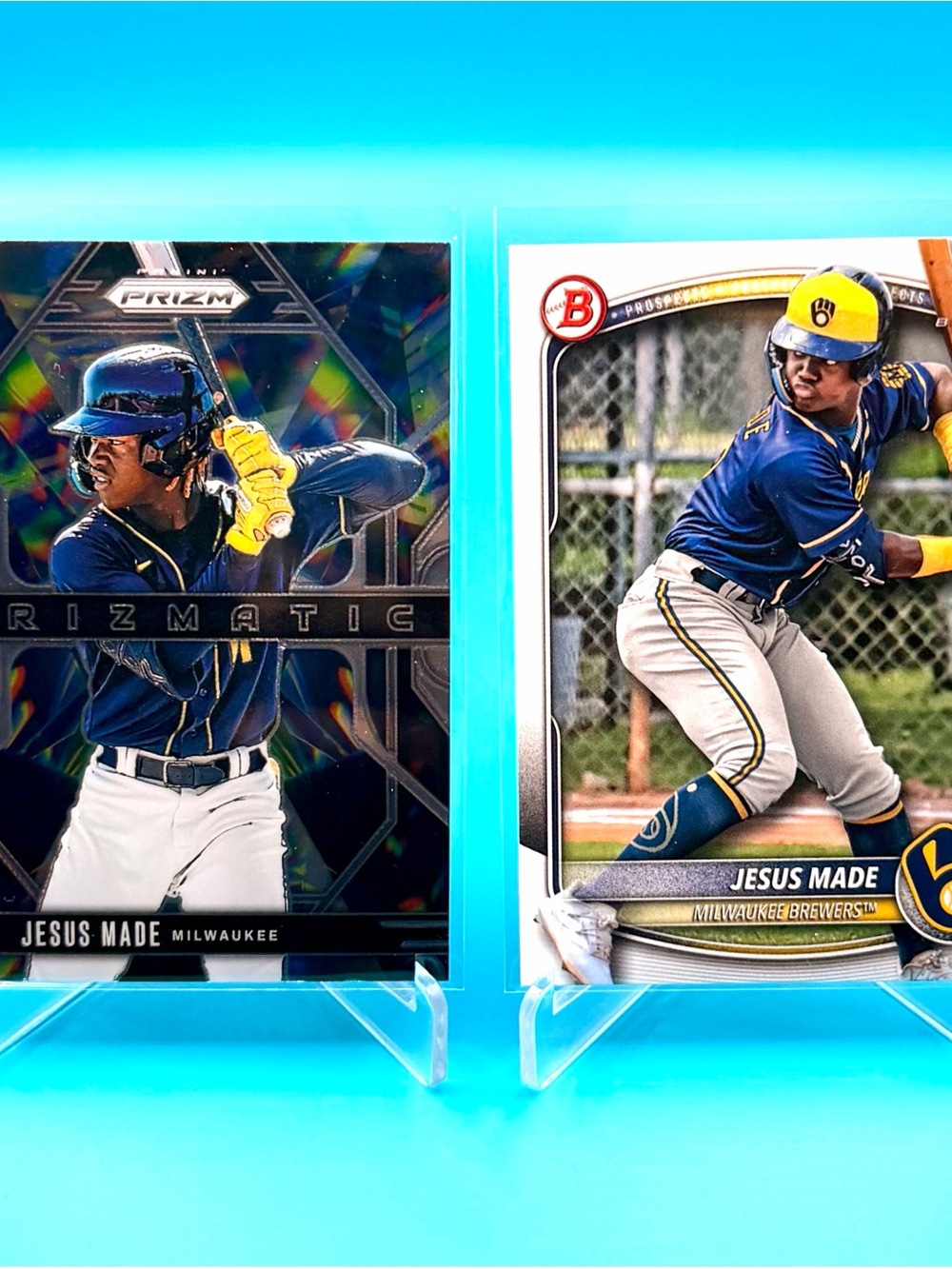 🔥Jesus Made Rookie Lot! 🔥1st Bowman + Prizm Prizmatic Rookie! 😮